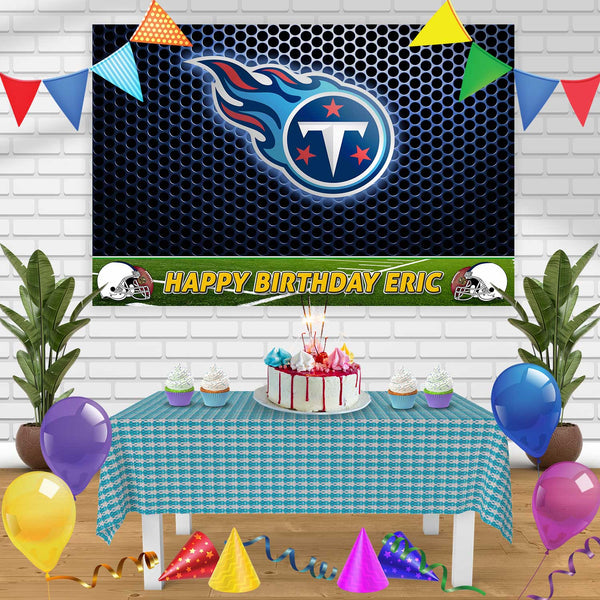 Tennessee Titans Birthday Banner Personalized Party Backdrop Decoration