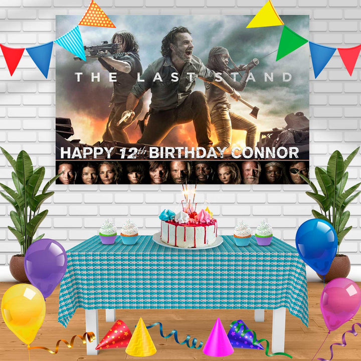 The Walking Dead 2 Birthday Banner Personalized Party Backdrop Decoration