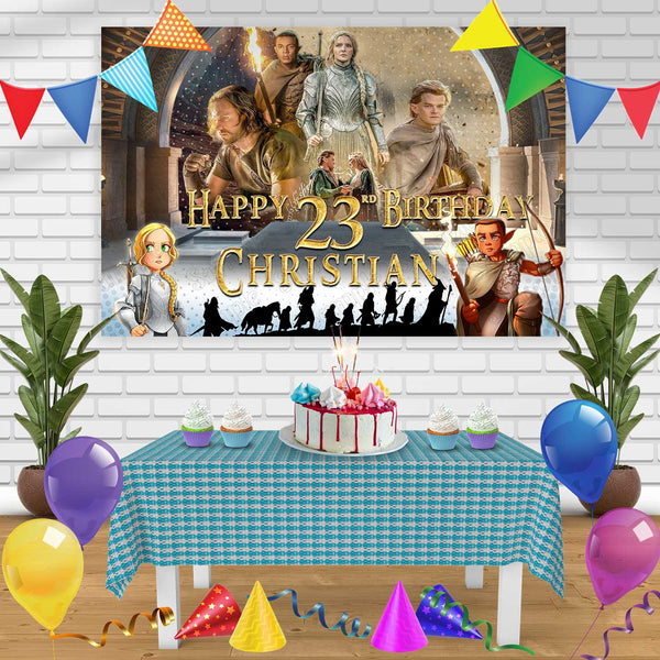 The Lord of the RingsThe Rings of Power Birthday Banner Personalized Party Backdrop Decoration