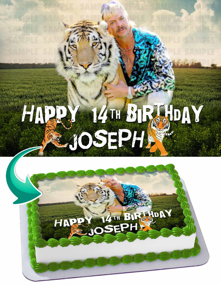 Tiger King Murder Mayhem and Madness Edible Cake Toppers