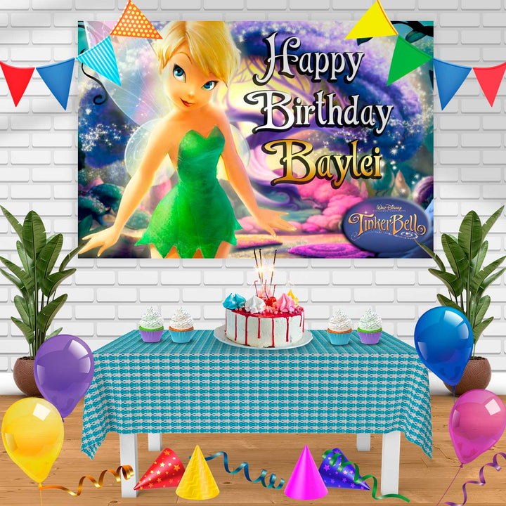 Tinkerbell Birthday Banner Personalized Party Backdrop Decoration