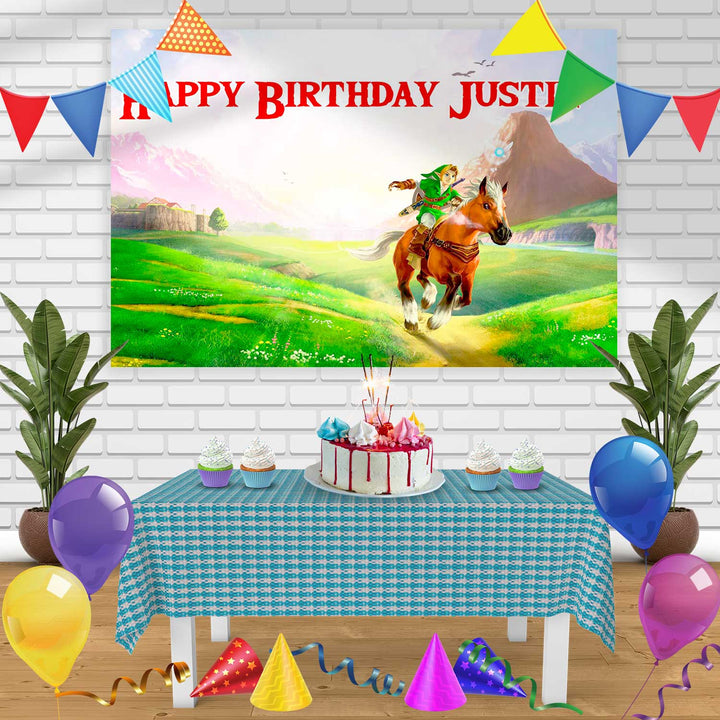 ZELDA Birthday Banner Personalized Party Backdrop Decoration