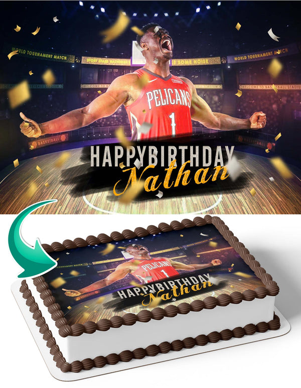 Zion Williamson Pelicans Edible Cake Toppers