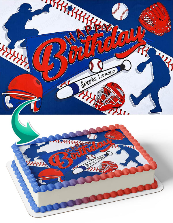 Baseball Minor League Ballpark Edible Cake Toppers