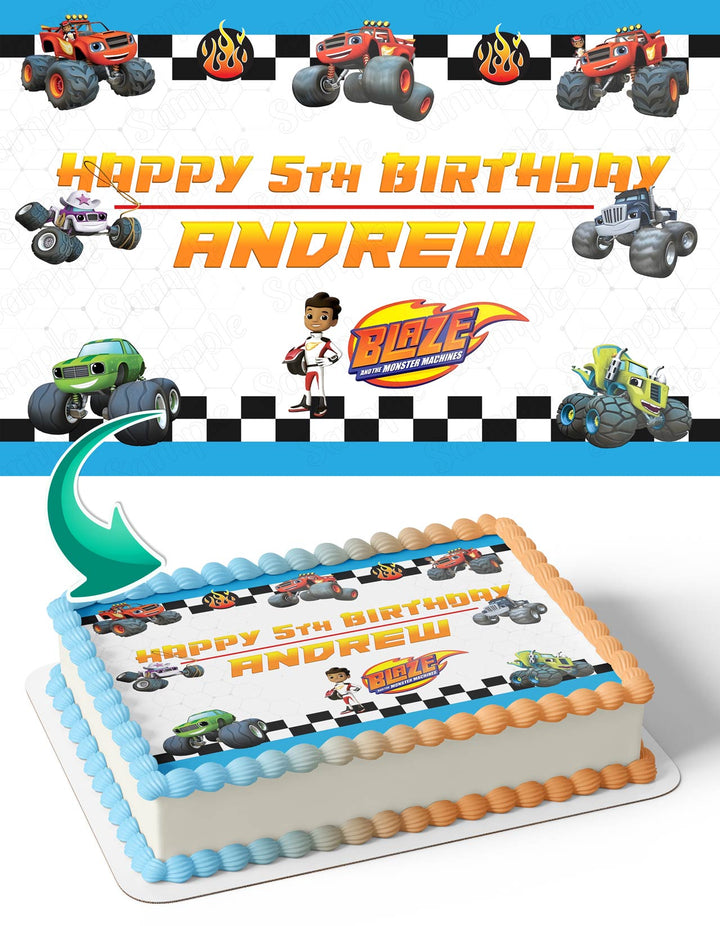 Blaze and the Monster Machines Edible Cake Toppers – Ediblecaketopper