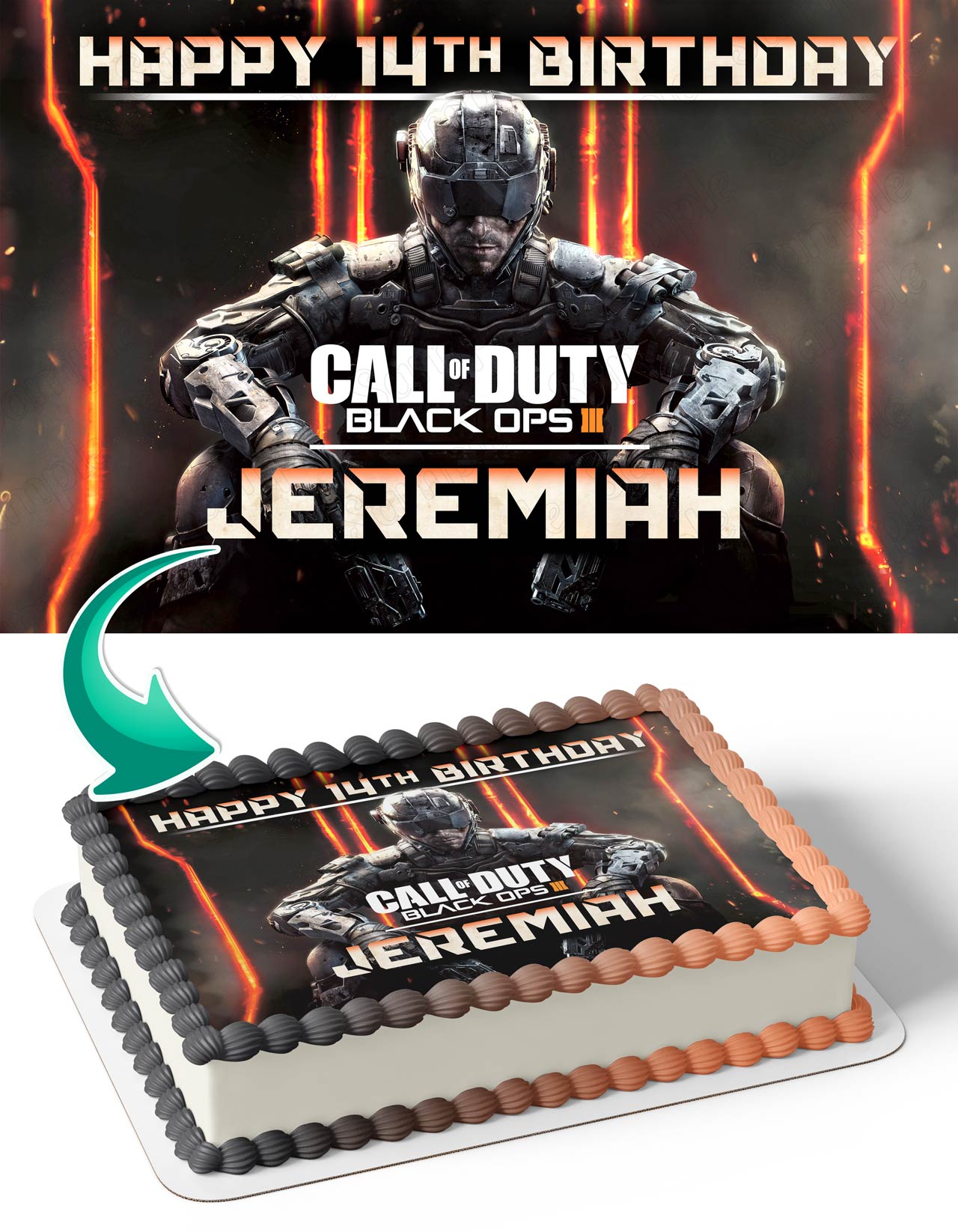 Black Ops Birthday Cake