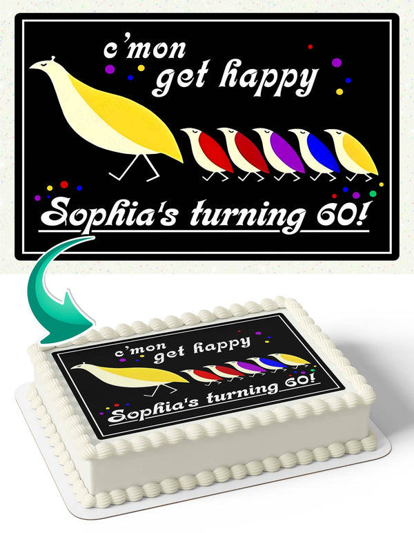 Cmon Get Happy Partridge Family Edible Cake Toppers