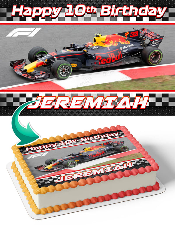 Formula 1 Redbull Team Edible Cake Toppers