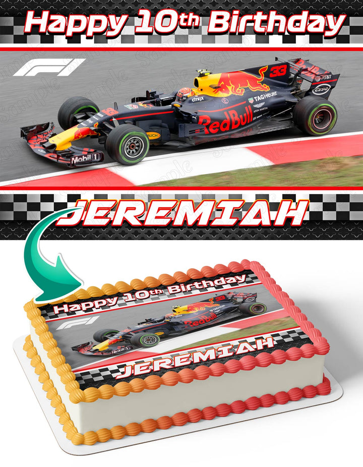 Formula 1 Redbull Team Edible Cake Toppers