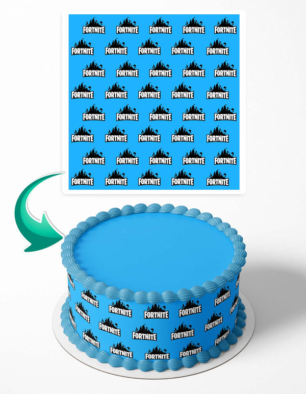Fornite Cake Deco Wrap Edible Cake Toppers