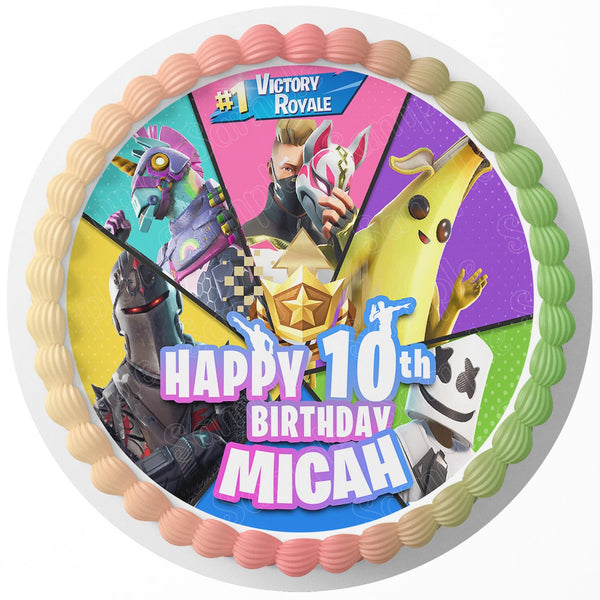 Fortnite 2024 Fornite Battle Royale Gamers Season Rd Edible Cake Toppers Round