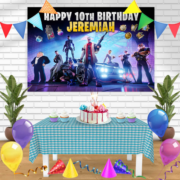Fortnite Battle Pass Chapter 5 Season 1 Bn Birthday Banner Personalized Party Backdrop Decoration