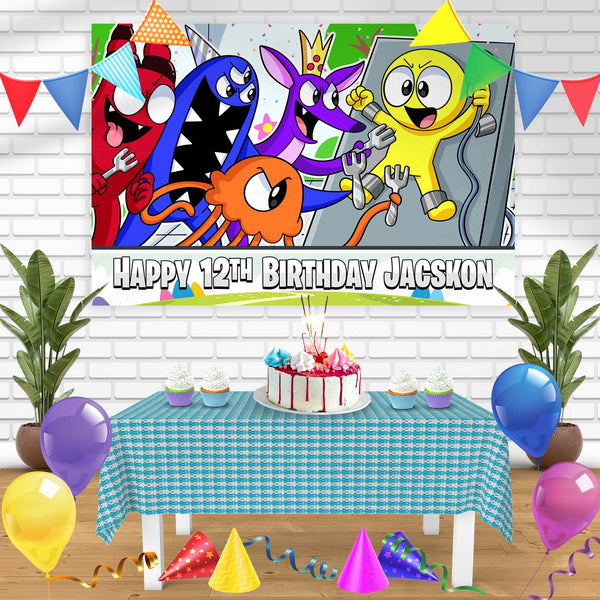Garten of Banban Roblox Bn Birthday Banner Personalized Party Backdrop Decoration