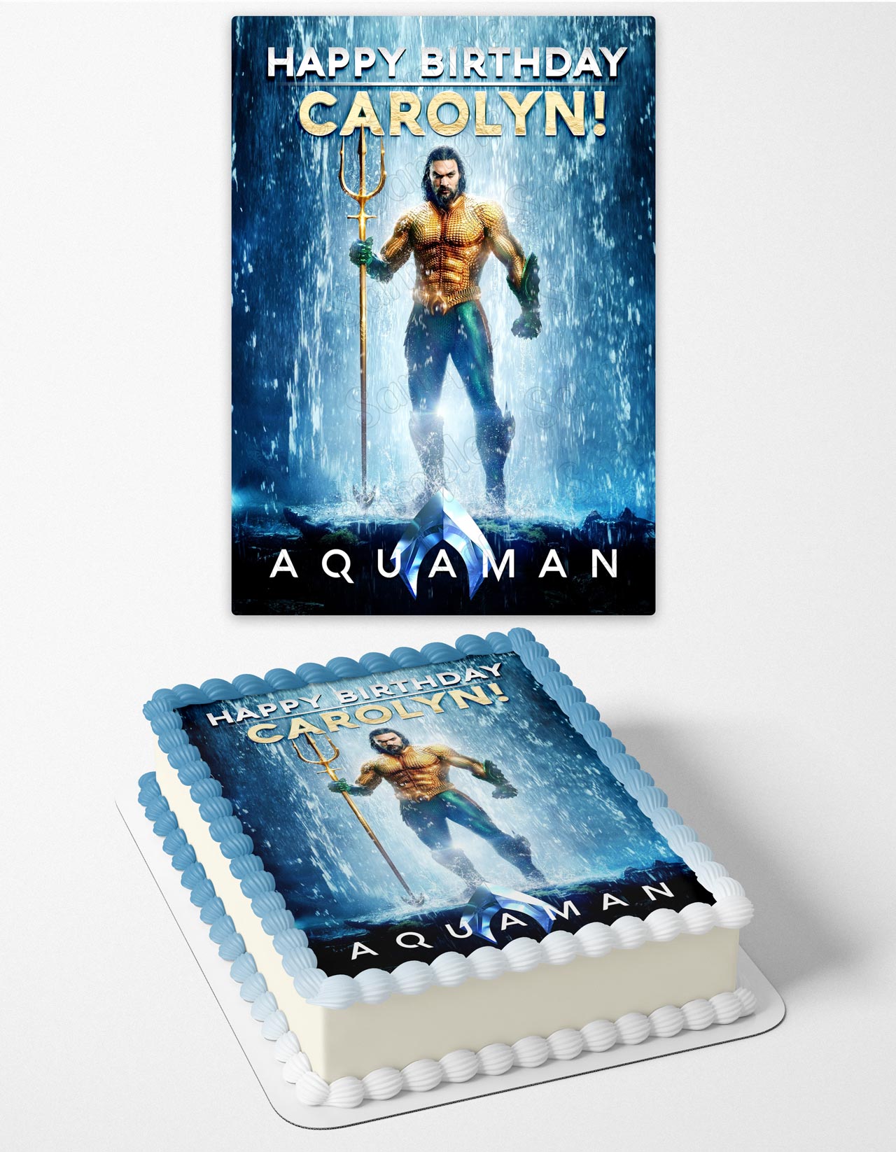 Jason Topper Jason Momoa Aquaman Edible Cake Toppers – Edible Cake Topper Corp