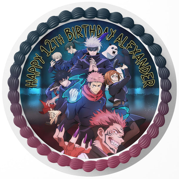 Jujutsu Kaisen Satoru Gojo Yuji Itadori Megumi Fushiguro Nobara Kugisaki Rd Edible Cake Toppers Round