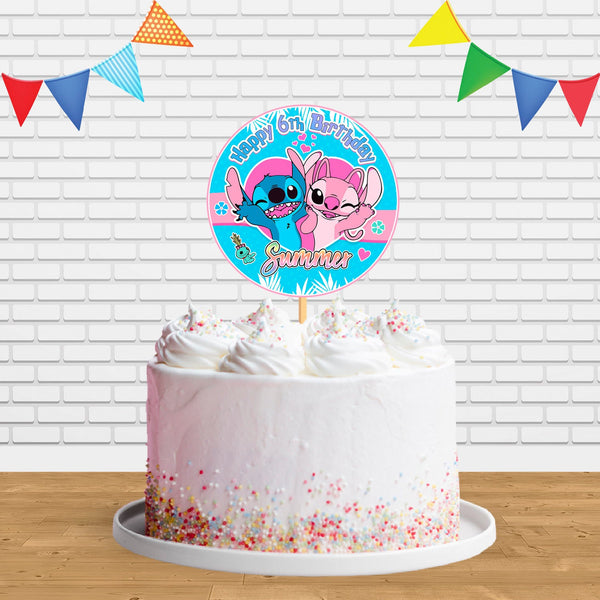 Lilo Stitch Angel Experiment 624 Pink Ct Cake Topper Centerpiece Birthday Party Decorations