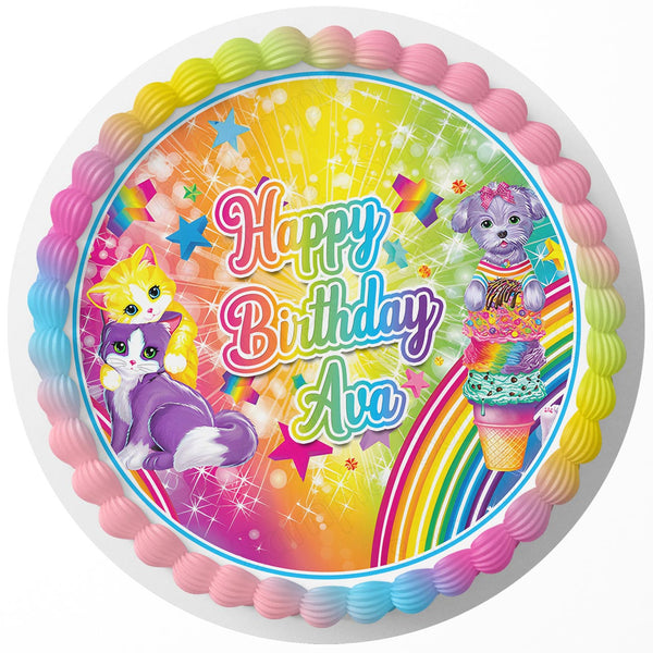 Lisa Frank Edible Cake Toppers Round