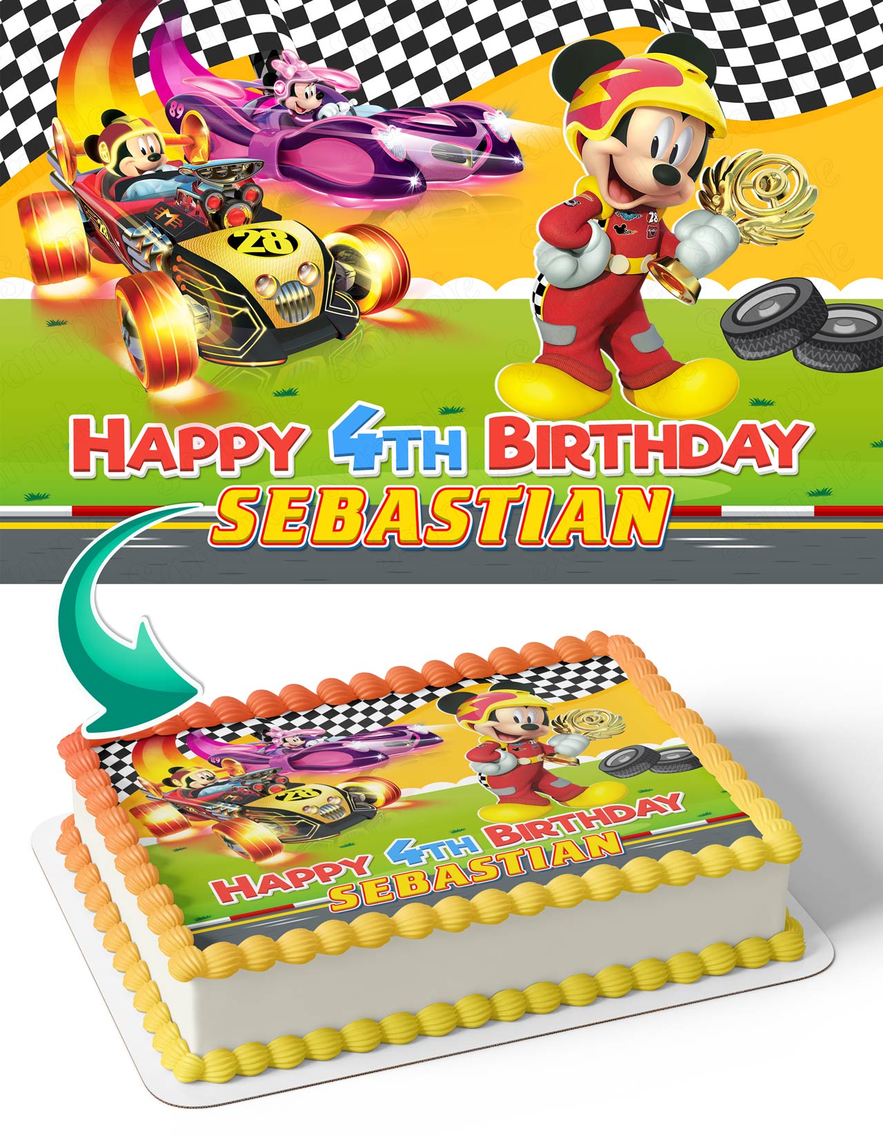 Mickey and the Roadster Racers MM Edible Cake Toppers – Edible Cake ...