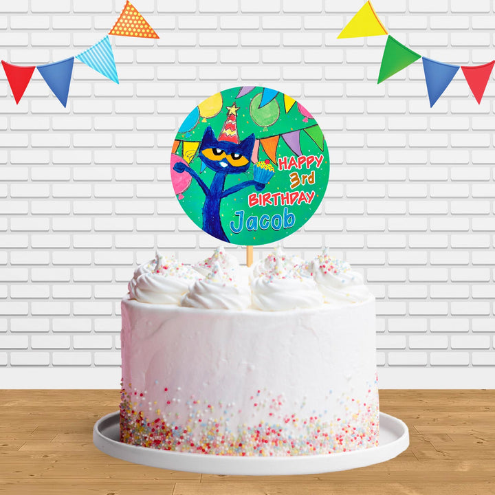 Pete the Cat Ct Cake Topper Centerpiece Birthday Party Decorations