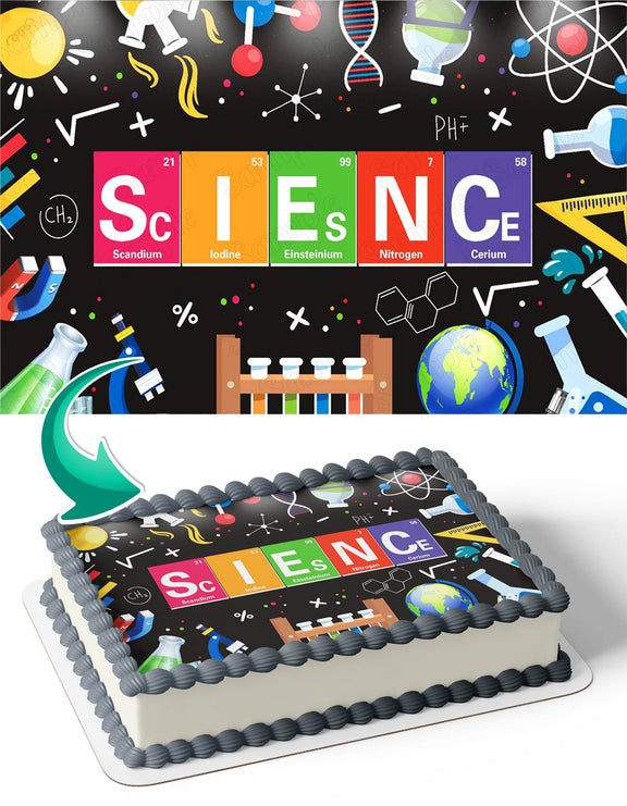 Customized Lab Cake Science Sciencist Laboratory Edible Cake Toppers – Ediblecaketopper