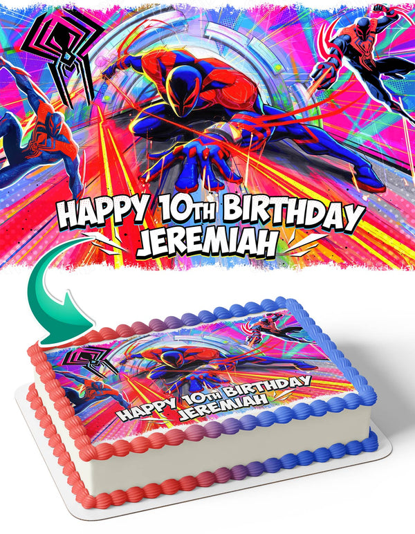 SpiderMan 2099 Across the SpiderVerse Edible Cake Toppers