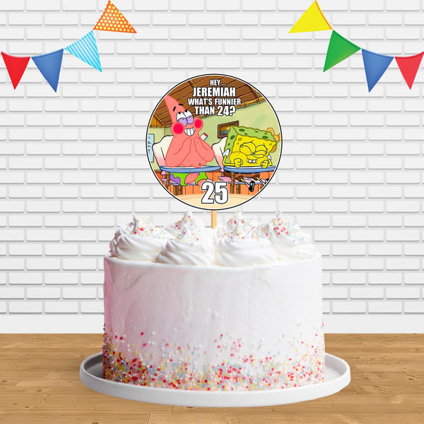 Spongebob Squarepants Patrick 25th Birthday Meme Ct Cake Topper Centerpiece Birthday Party Decorations