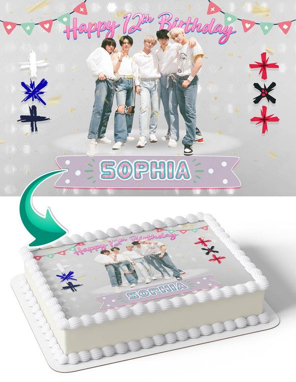 TXT TOMORROW X TOGETHER Boys Band Kpop Edible Cake Toppers