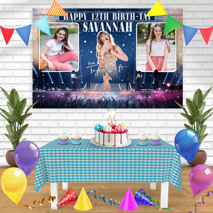 Taylor Swift The Eras Tour Concert Photo Frame Bn Birthday Banner Personalized Party Backdrop Decoration