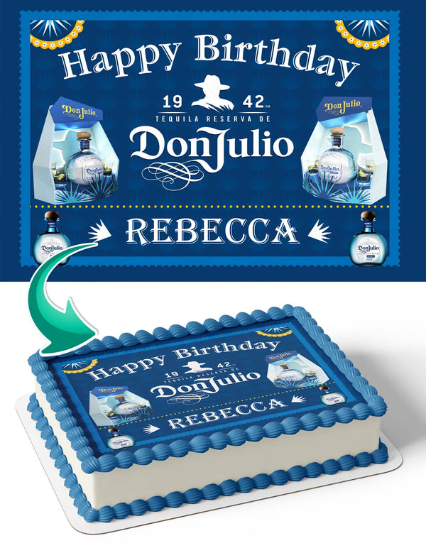 Tequila Don Julio Blue Edible Cake Toppers
