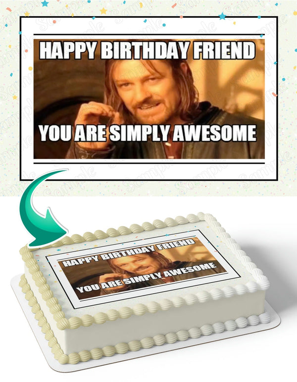 The Lord Of The Rings Boromir Meme Edible Cake Toppers