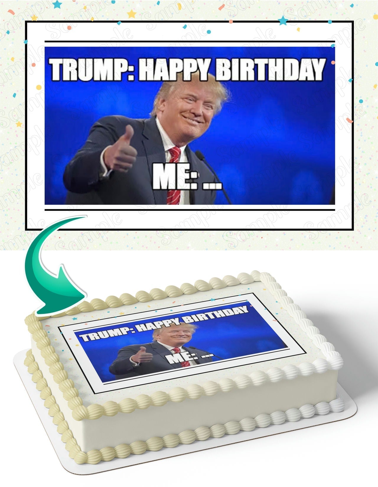 Trump Meme Edible Cake Toppers – Edible Cake Topper Corp