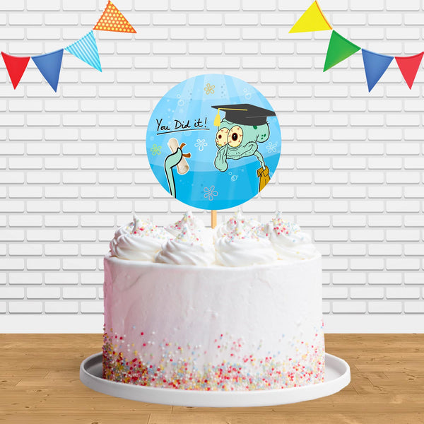 You Did it College Graduation Squidward Spongebob Meme Ct Cake Topper Centerpiece Birthday Party Decorations