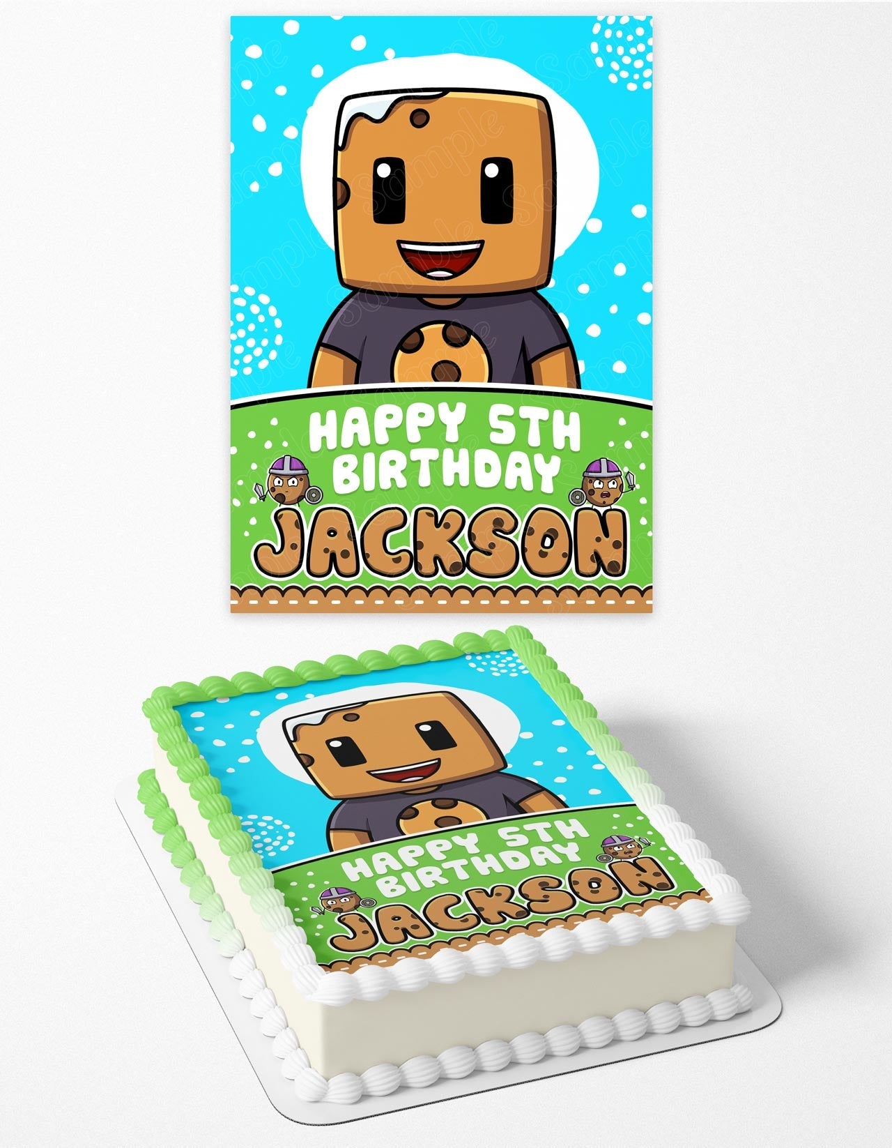 aCookieGod Minecraft YouTuber Edible Cake Toppers – Ediblecaketopper