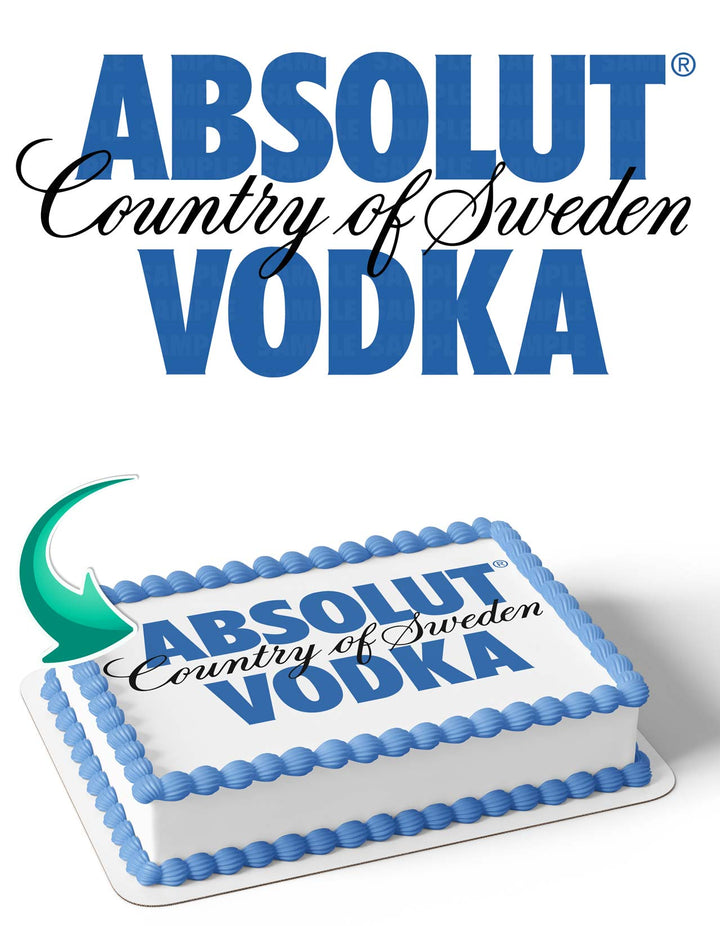 Absolut Vodka Edible Cake Toppers