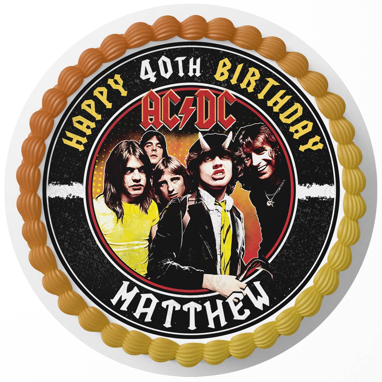 Rock Band Classic Edible Cake Toppers Round – Ediblecaketopper