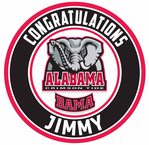 Alabama Crimson Tide Edible Cake Toppers Round