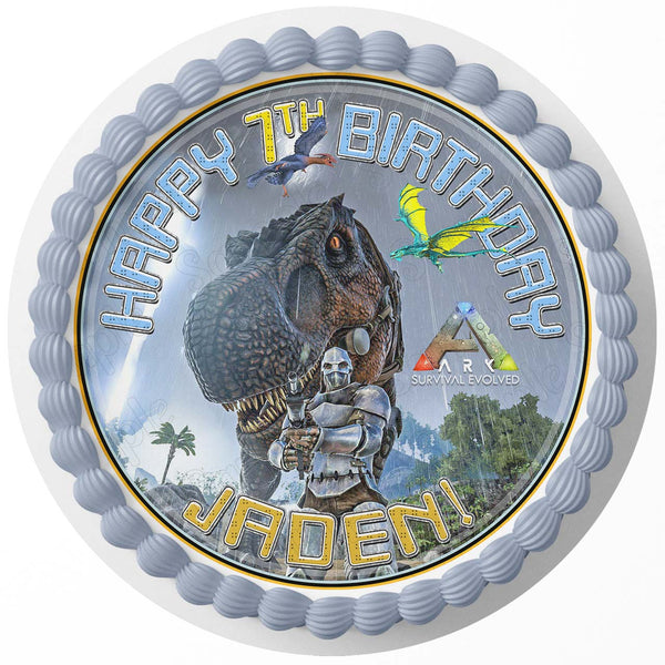 ARK Survival Edible Cake Toppers Round