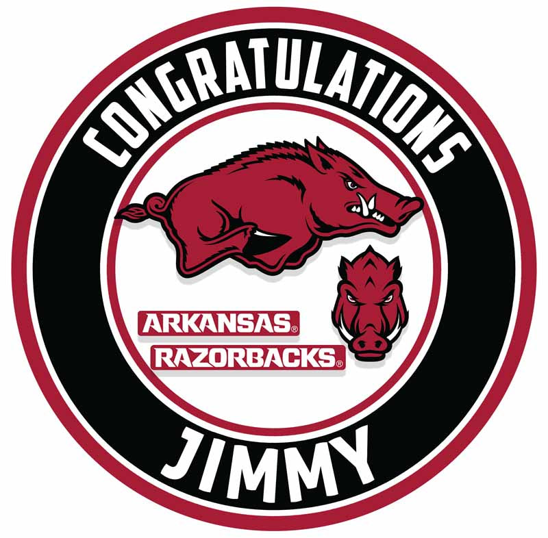 6 Inch Round Razorback Design Arkansas Razorbacks Edible Cake Toppers Round – Ediblecaketopper