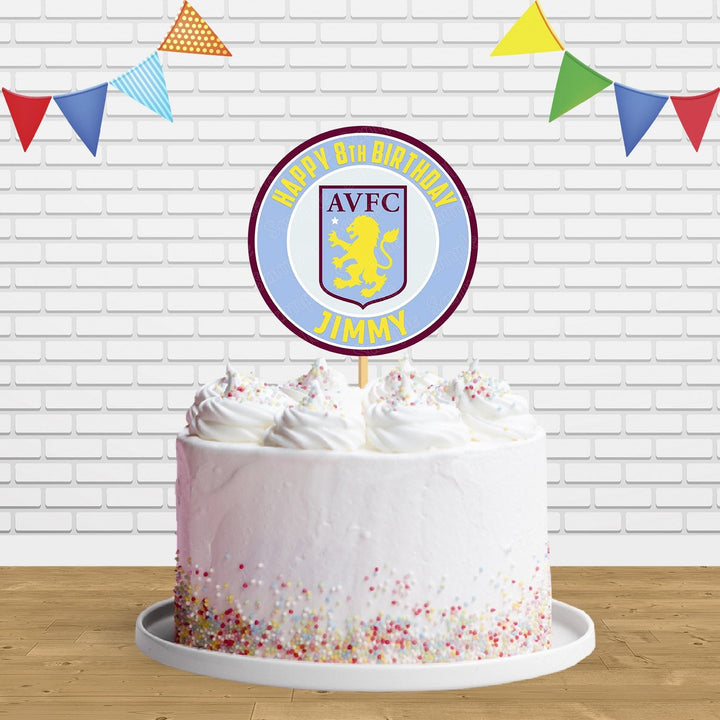 Aston Villa Cake Topper Centerpiece Birthday Party Decorations CP36