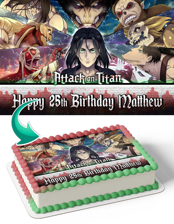 Attack On Titan Shingeki No Kyojin Final Season Titans Edible Cake Toppers