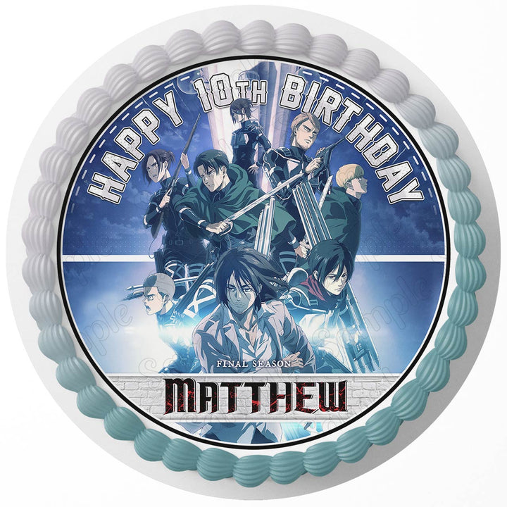 Titan Kids Fun Attack  Edible Cake Toppers Round