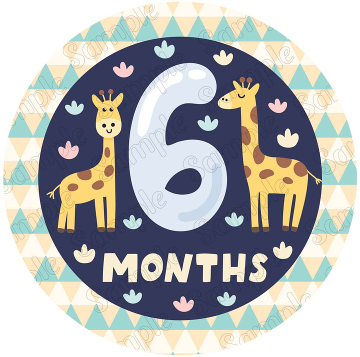 Baby 6 Months Edible Cake Toppers Round