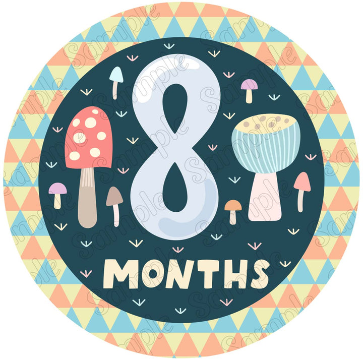 Month Topper Baby 8 Months Edible Cake Toppers Round – Ediblecaketopper