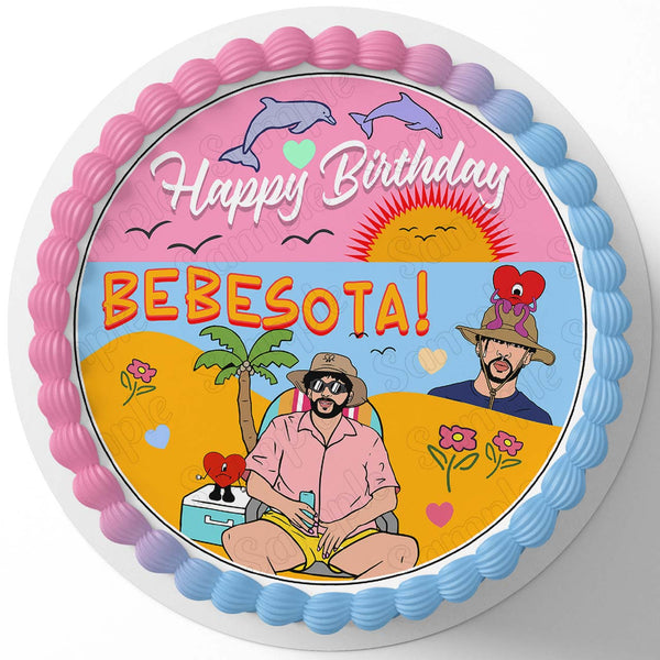 Bad Bunny Un Verano Sin Ti Neverita Bebesota Edible Cake Toppers Round