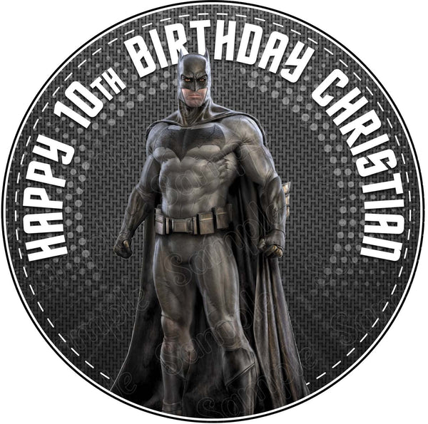 BatBoy Dark Night Bati Gotic City Edible Cake Toppers Round