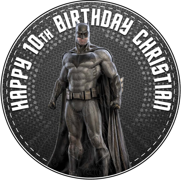 BatBoy Dark Night Bati Gotic City Edible Cake Toppers Round