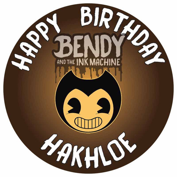 Bendy Fun Kids Machine Edible Cake Toppers Round