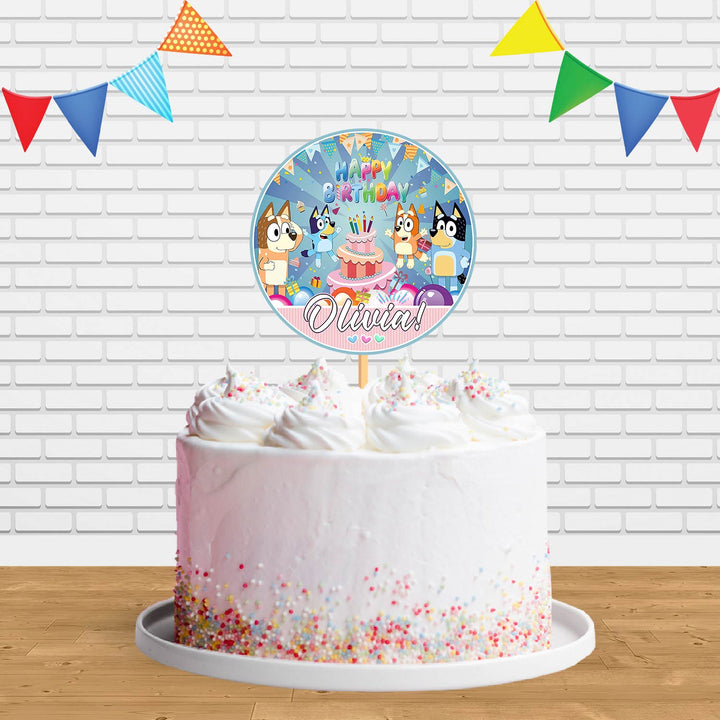 Family Kids Dogs Cake Topper Centerpiece Birthday Party Decorations CP870