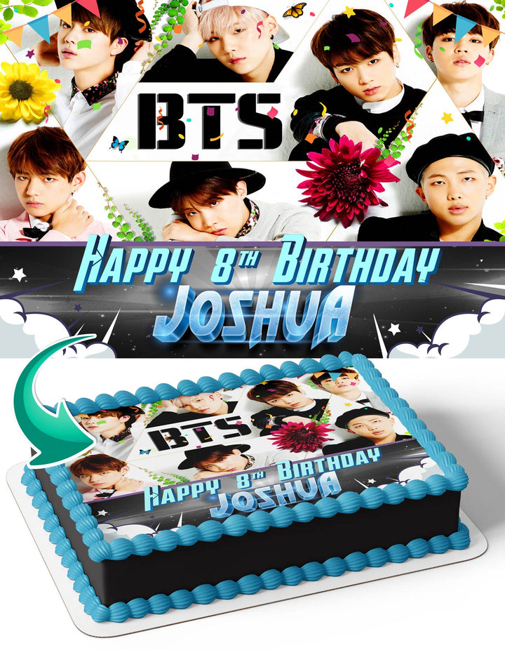 BTS Boy Band Edible Cake Toppers