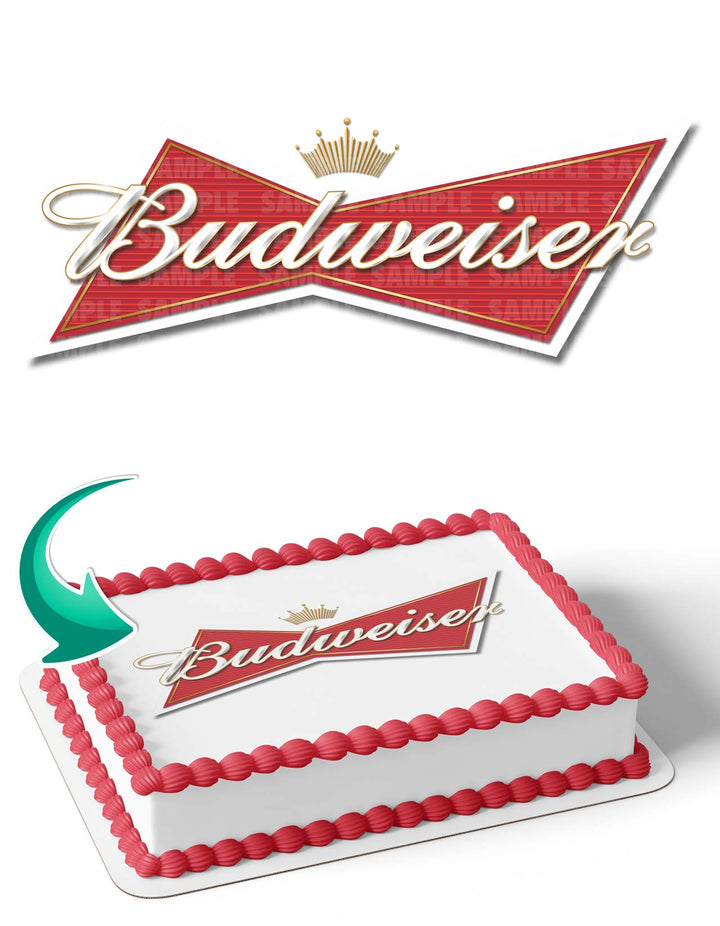 Budweiser Drink Beer Edible Cake Toppers